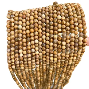 Natural Picture Jasper stone round loose beads strands for DIY jewelry bracelet making