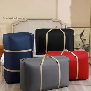 Set of four large capacity moisture-proof storage bags for moving quilts and clothes