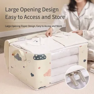 Grand sac de rangement pour couette motif nuage avec fenêtre transparente