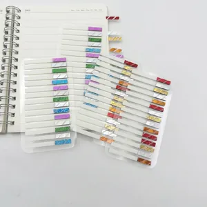 Linguette indice laser ultrasottili in colori metallici per quaderni