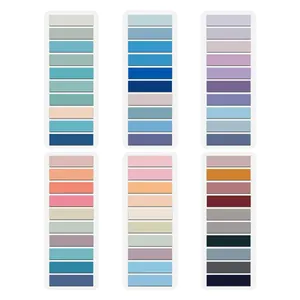 1200 Sheets 60 Colors Transparent Index Tabs Waterproof PET Sticky Notes Morandi Page Markers For Reading Office Supplies