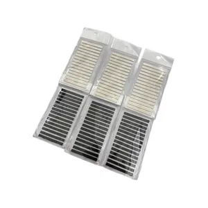 Set of six packs ultra-thin waterproof PET index tabs in black and white for notebook