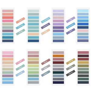 Transparent PET Index Stickers Multicolor High Capacity Page Markers With Ruler Design For Student Office Note Marking