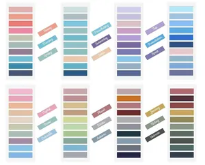 Comprehensive set of 80-color transparent index stickers for reading and office use.