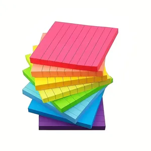 Foglietti adesivi a righe arcobaleno in 8 colori vivaci con righe orizzontali