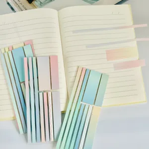 Gradient Color PET Transparent Index Tabs Sticky Notes For Students Reading Markers Page Flags School Office Supplies Stationery Set