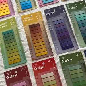 Linguette adesive trasparenti Morandi in PET per marcare pagine e note 10 colori
