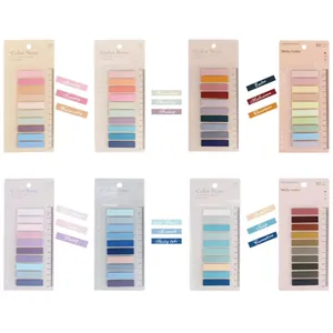 Morandi color transparent sticky note index tabs for reading and office organization