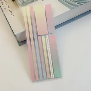 Aesthetic pastel gradient transparent index stickers for reading and journaling