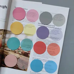 Lot de 8 notes autocollantes rondes transparentes couleur Morandi pour l'indexation