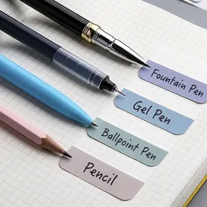 Onglets d'indexation en papier couleur Morandi pour organiser et marquer les pages du cahier.