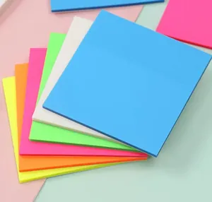 Halbdurchsichtige Wasserdichte PET Haftnotizen Koreanischer Stil Fluoreszierend Morandi Bonbonfarben Beschreibbar Notizblöcke Für Büro Schule
