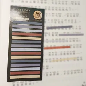 Pack of 300 sheets extra-thin transparent colorful sticky memo index tabs for marking