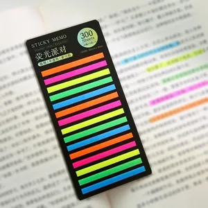 300 sheets fluorescent ultra-thin transparent sticky index tabs for note marking