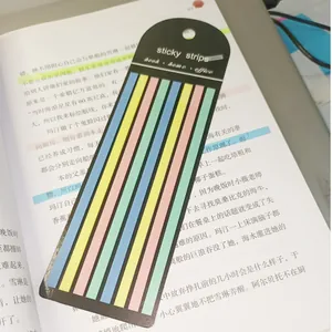 Colorful semi-transparent sticky index tabs set for notebooks planners and office books