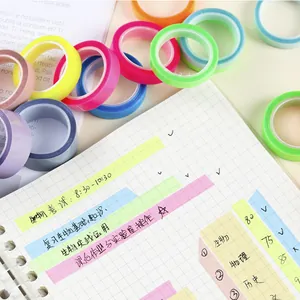 Transparant Kleurrijk PET Index Plaknotities Tape Waterdicht Herbruikbaar Label Memo Tabs Voor Studenten Planner Handboek Kantoor Schrijfwaren