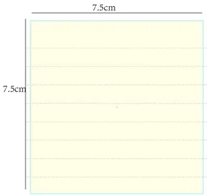 Foglietti adesivi quadrati minimalisti 7,5x7,5 cm con righe orizzontali punteggiate