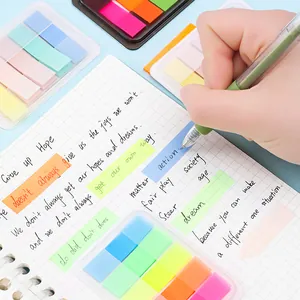 Onglets d'index translucides Morandi pour cahiers et agendas avec démonstration de stylo
