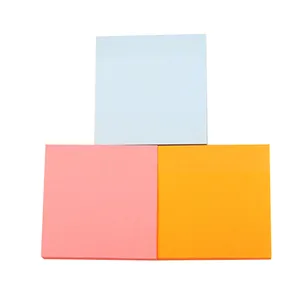 Fluorescent square sticky notes set 76x76mm repositionable memo pads for student use