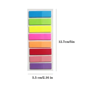 Set di 8 linguette adesive colorate in pellicola 12,7 cm x 5,5 cm per ufficio e casa