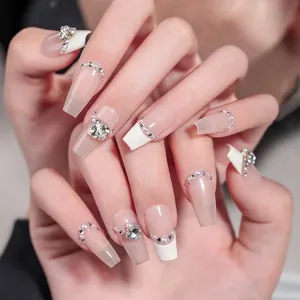 Sparkling heart and pearl nail rhinestone charms set for professional nail art decoration