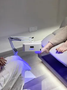 Professional UV/LED pedicure nail lamp with adjustable arm in salon use