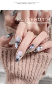 Professional marble effect halo dyeing liquid for gradient nail art details