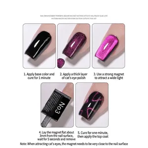 Professional powerful square magnet tool for creating cat-eye nail polish patterns