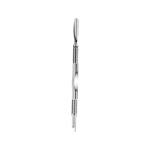 Repousse-cuticules professionnel en acier inoxydable à double extrémité poli miroir