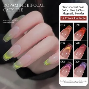 Dopamine Double Light Cat Eye Nail Polish Gel Super Shining Candy Colors Soak Off UV LED Gel Professional Nail Art Women