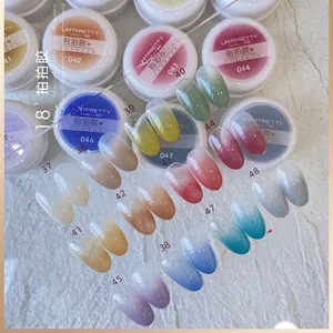 Professional Gradient Patting Gel Nail Art Painting Gel Polish No-Wipe Ombre Smudge Gel For Salon DIY Manicure Gradient Color Nail Gel