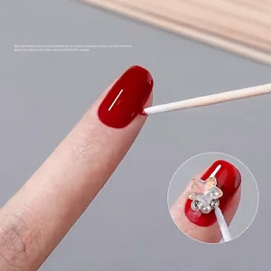 Professional fine-tipped cotton swabs for cleaning nail polish and glue overflow.