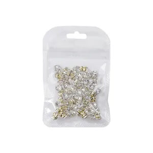 Ultra-shiny mixed shapes nail art rhinestones gems set in a clear bulk packaging bag