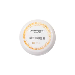 Professional high-density gold glitter platinum gel nail polish jar 5g in 02 Gold color