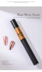 Detailansicht des Nagel-Luftkissen-Zauberspiegelstifts mit roségoldenem Chrom-Finish