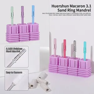 Jeu De Mandrins De Ponçage Professionnels En Acier Inoxydable Pour Ongles Bandes Abrasives Pour Retrait De Vernis Gel Outil De Manucure Pédicure Salon Maison