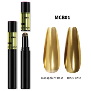 Goldener Nagel-Luftkissen-Zauberspiegel-Puderstift mit metallischem Chrome-Effekt