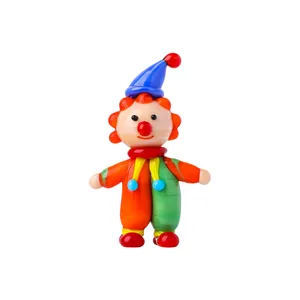 Figura de payaso de cristal hecha a mano para decoración de casa y tablero de coche