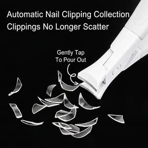 Professional large opening stainless steel nail clipper with anti-splash catcher.