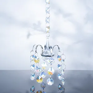 Close-up view of octopus style crystal chandelier pendant beads for home decor