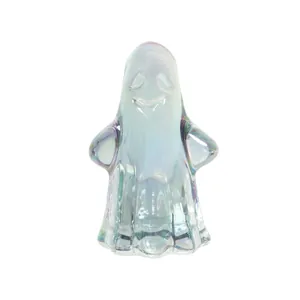 Halloween Crystal Ghost Figurine Light Luxury Colorful Glass Ghost Desktop Ornament Home Decor Party Gift