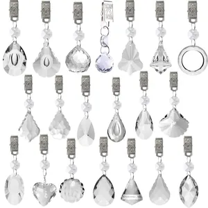 Pesi per Tovaglia in Cristallo Con Mollette in Metallo Trasparenti Sfaccettati Pinze Decorative Per Tovaglia Per Cucina Pranzo Festa All'aperto Matrimonio Accessorio Decorativo
