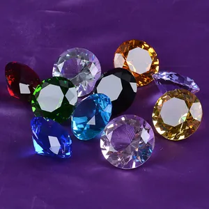 Set bunter K9 Kristall-Diamant-Briefbeschwerer für Büro- und Heim-Desktop-Dekoration
