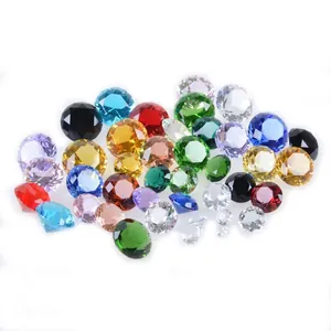 Collection de pierres précieuses en cristal coloré facetté pour artisanat et bijoux