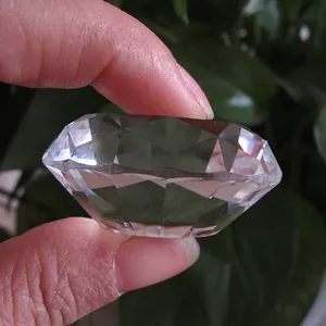Facettierter K9 Kristall Diamant Briefbeschwerer Schreibtisch Ornament Klar Bunter Glas Diamant Für Haus Deko Hochzeit Party Geschenk