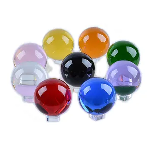 Set of multi-colored K9 crystal balls for elegant home and office desk decoration