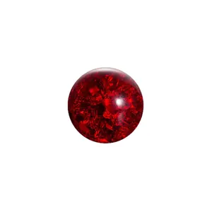 Red cracked crystal glass ball sphere for desktop ornament and fountain decoration