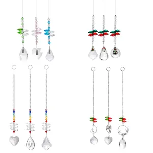 Attrape-soleil en Cristal Ornement Suspendu Prisme en Verre Créateur d'Arc-en-ciel Pendentif pour Fenêtre Jardin Maison Décoration de Noël Cadeau
