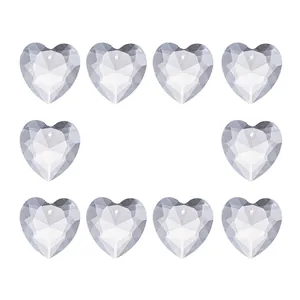 Détail de pendentifs en cristal transparent en forme de cœur de 38mm pour DIY
