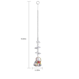 Detailed dimension diagram of crystal diamond Christmas hanging pendant ornament